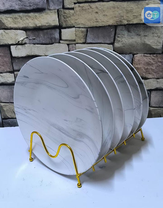 6 pc ceremic marble grey | - Elegant Households KE