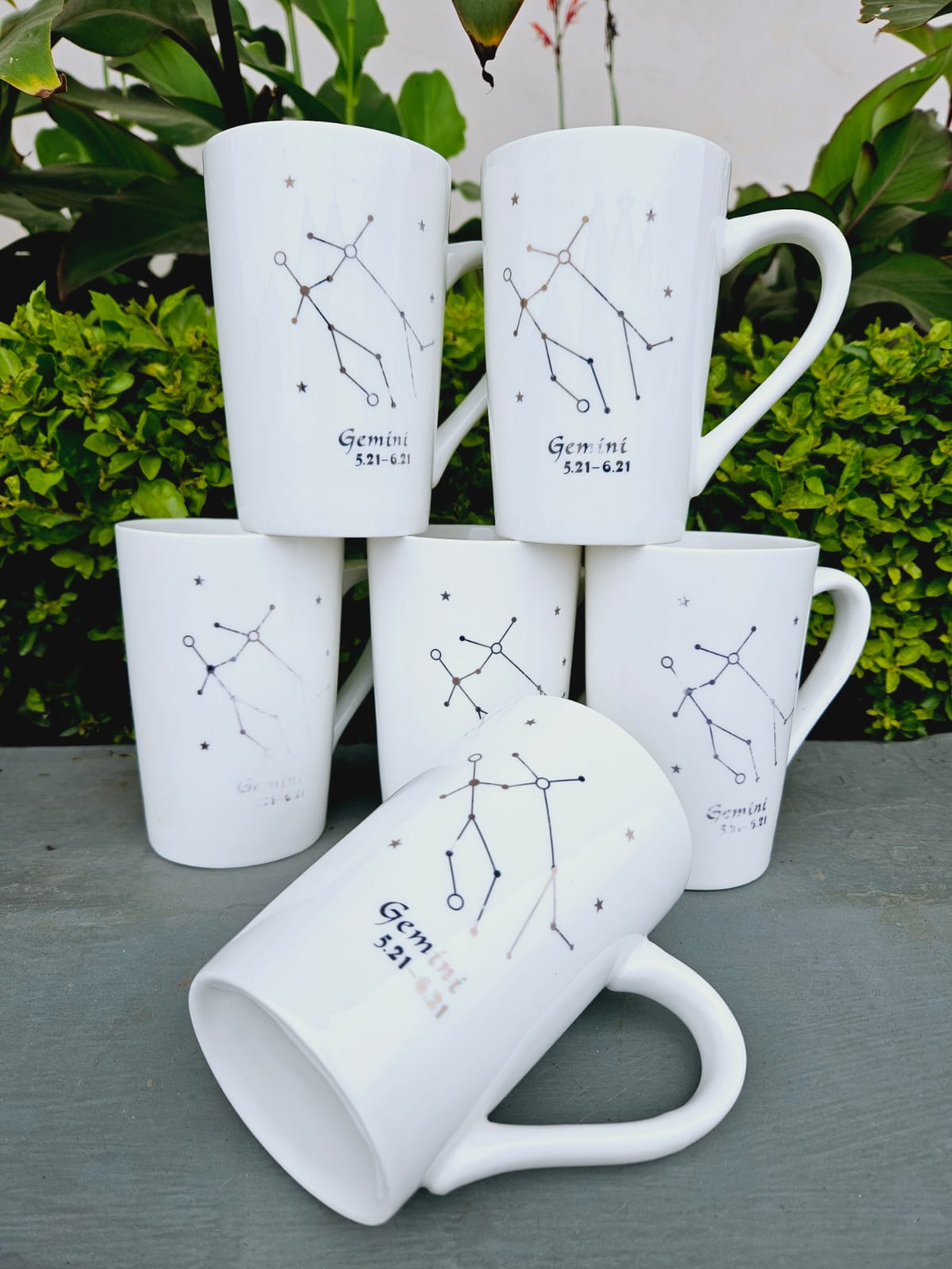 6 pc mug long White | - Elegant Households KE