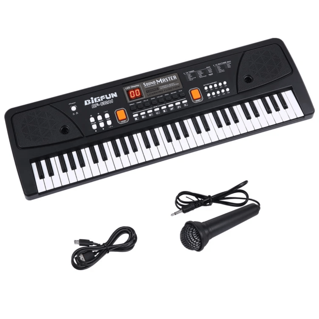 61 Keys Rechargeable Electronic Piano Keyboard with Microphone | - Elegant Households KE