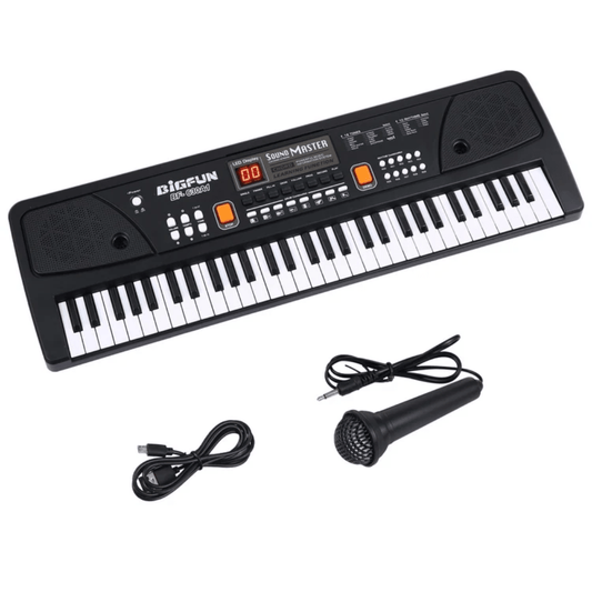 61 Keys Rechargeable Electronic Piano Keyboard with Microphone | - Elegant Households KE