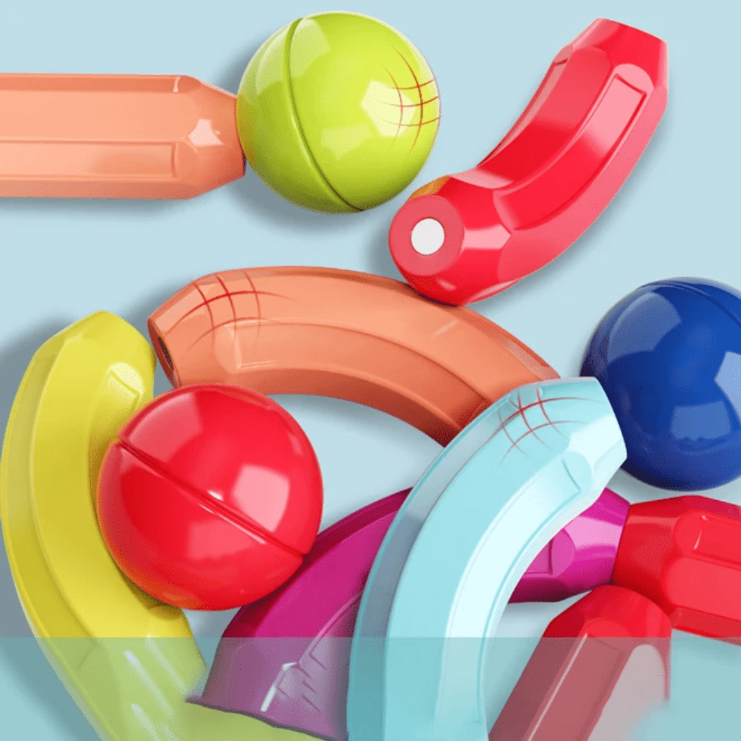 64 - pieces Magnetic Sticks Building Set for Kids STEM Toy | - Elegant Households KE