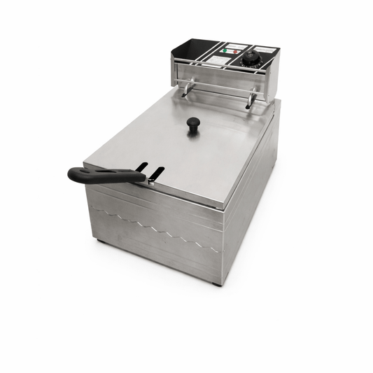 6L Commercial Electric Deep Fryer – 2.5KW Single Tank Chips Fryer for Hotels & Restaurants | - Elegant Households KE