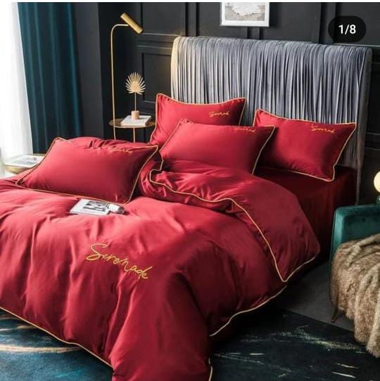 6pc Luxury Silk Comforter Bedding set | - Elegant Households KE