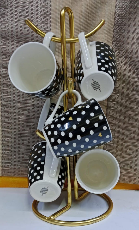 6pc Mug dotted(Half dozen) | - Elegant Households KE