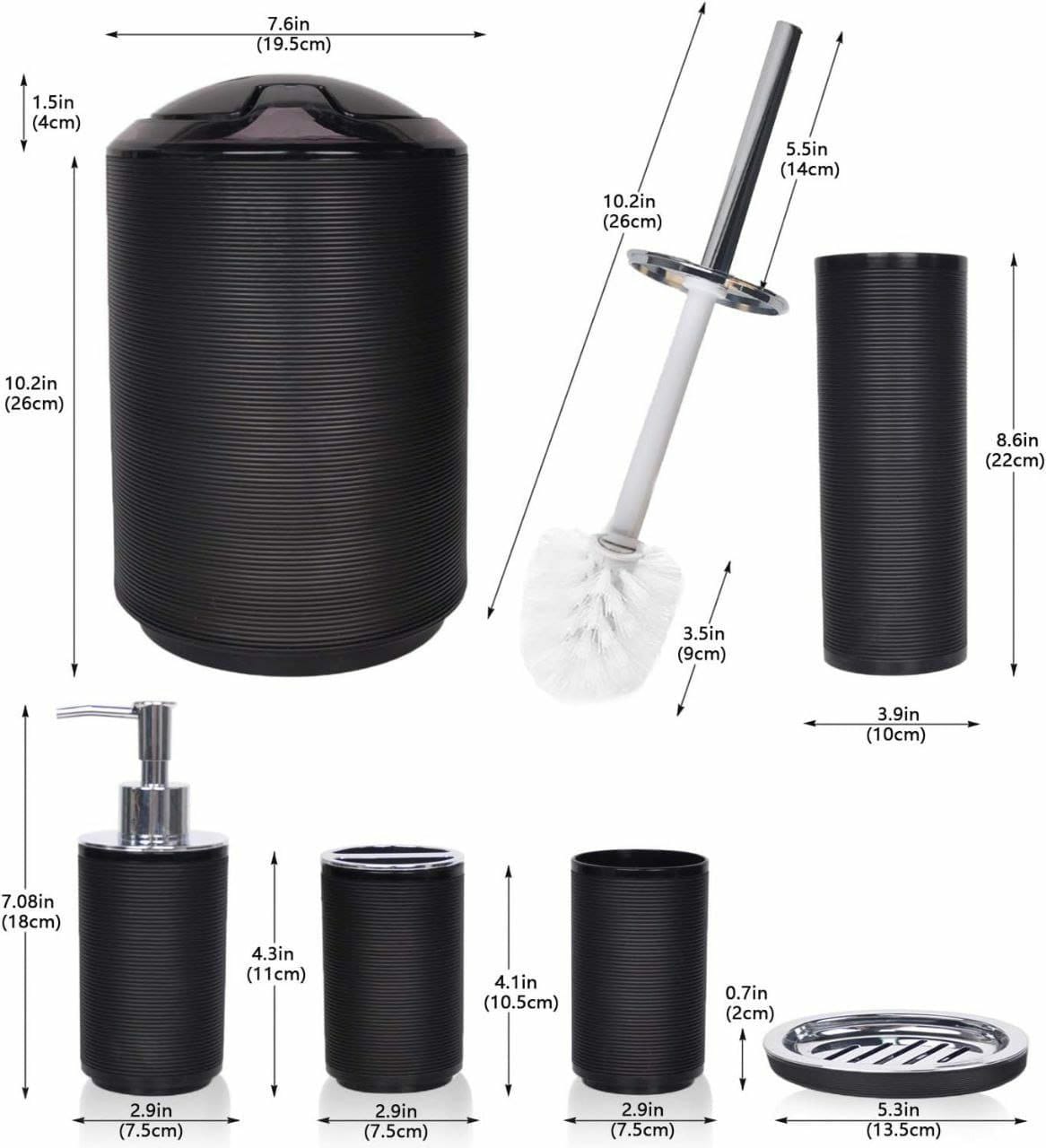 6pcs Bathroom Accessories Set | - Elegant Households KE