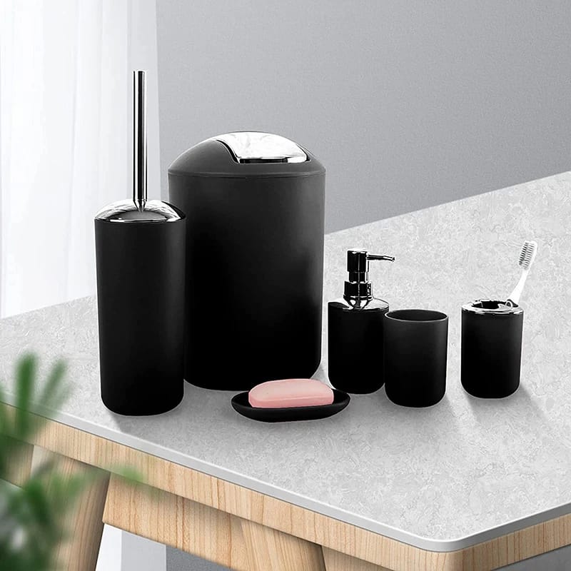 6Pcs Bathroom Accessories Set | - Elegant Households KE