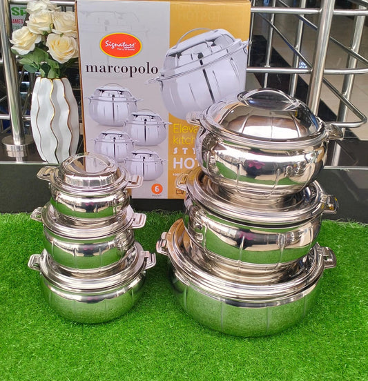 6pcs Big size stainless steel cookware set | - Elegant Households KE