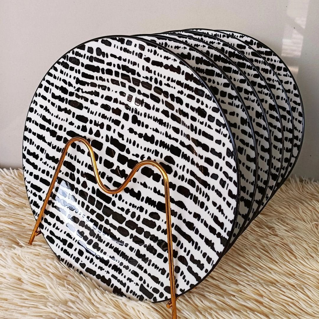 6pcs Ceramic Dinner Plates | - Elegant Households KE