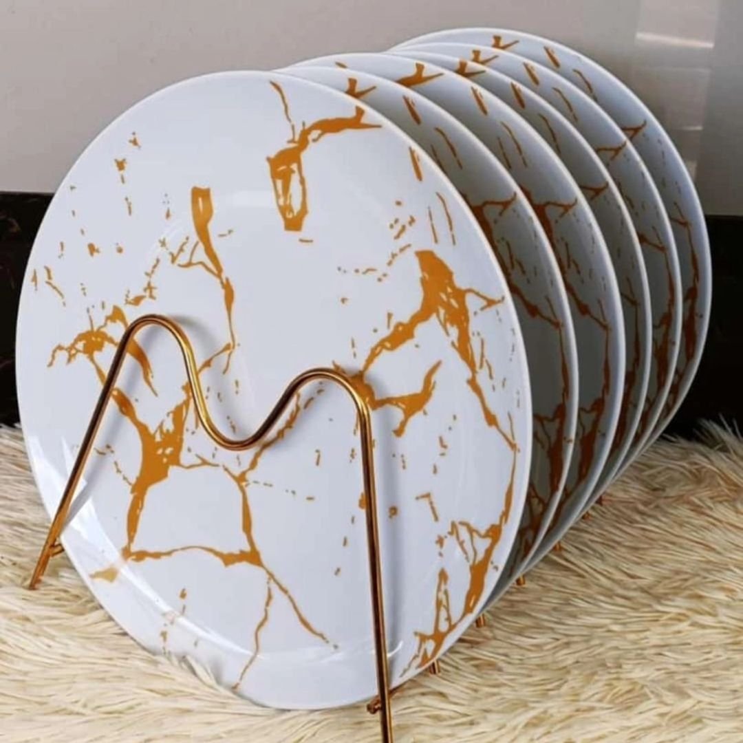 6pcs Ceramic Dinner Plates | - Elegant Households KE