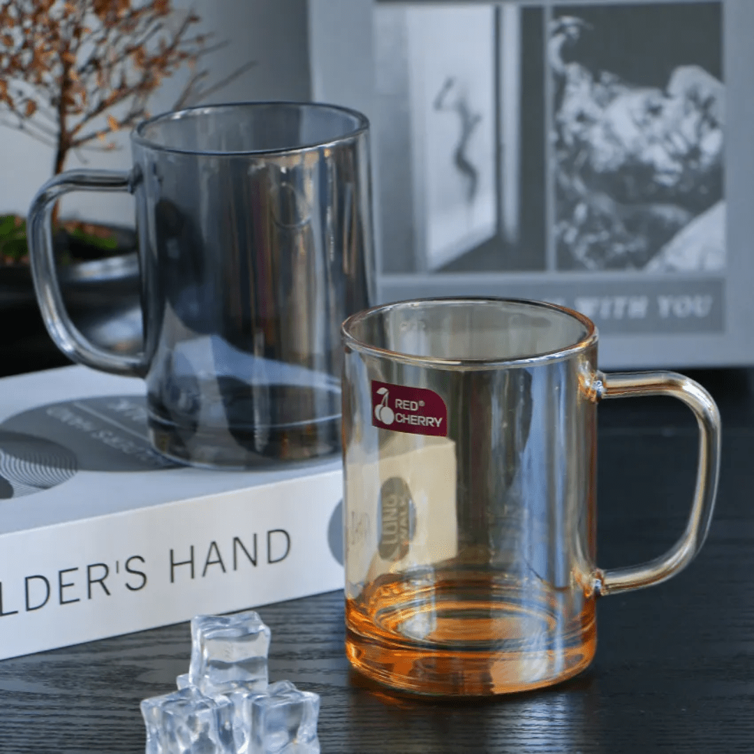 6pcs Cherry borosilicate coffee cups | - Elegant Households KE