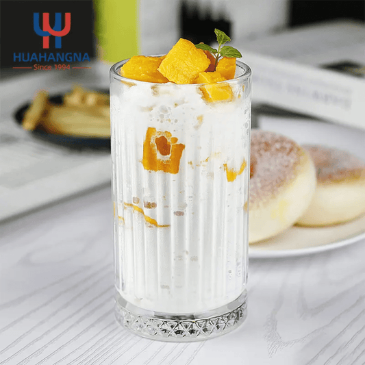 6pcs Classical Engraved Ribbed Glassware Crystal glasses  | - Elegant Households KE