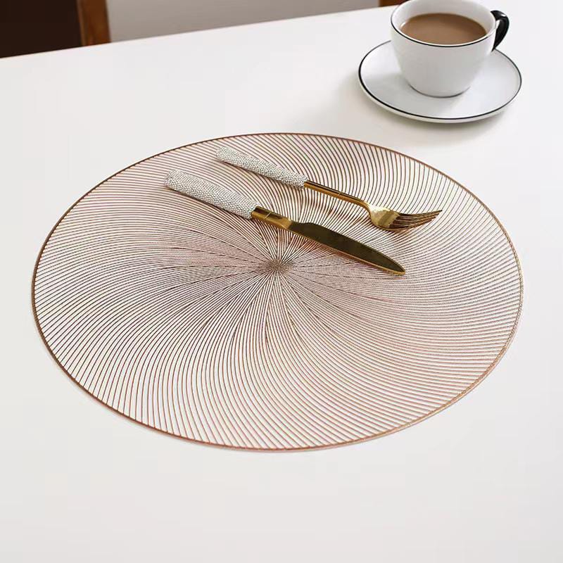 6pcs pvc non - woven, waterproof table mats  | - Elegant Households KE
