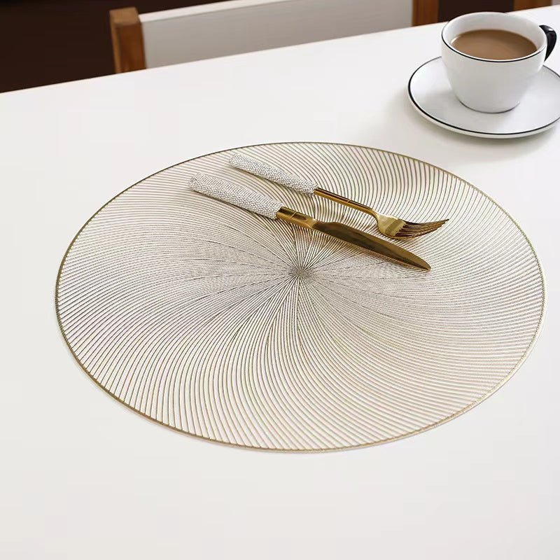 6pcs pvc non - woven, waterproof table mats  | - Elegant Households KE