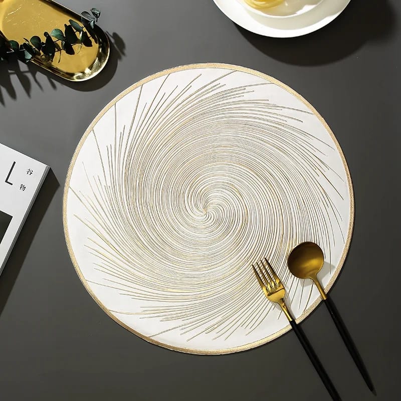 6pcs pvc non - woven, waterproof table mats  | - Elegant Households KE