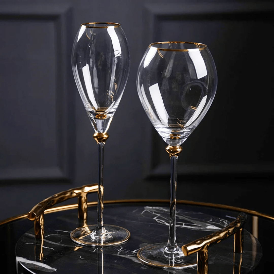6pcs Royal Design Crystal glasses Goblets | - Elegant Households KE
