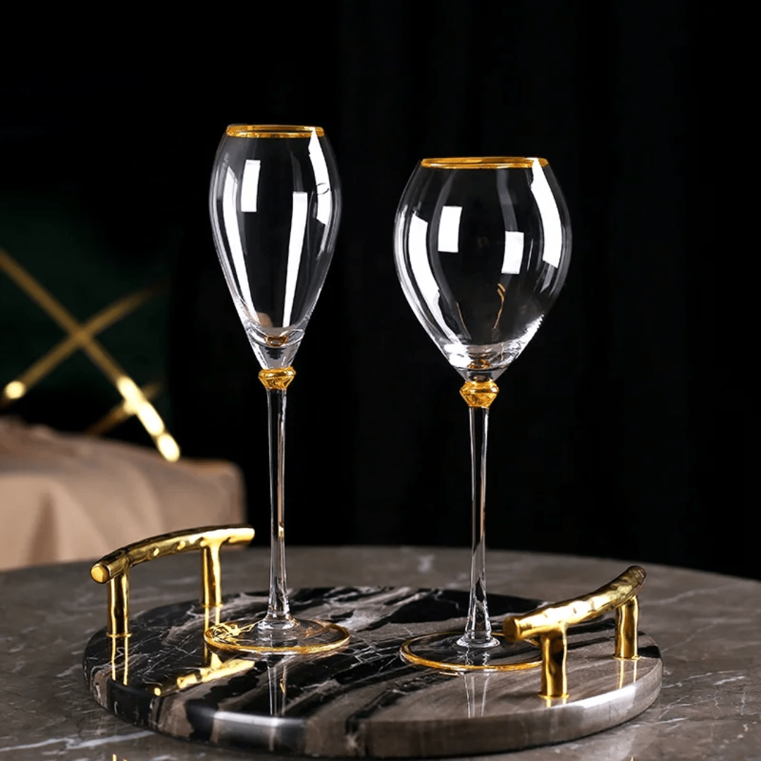 6pcs Royal Design Crystal glasses Goblets | - Elegant Households KE