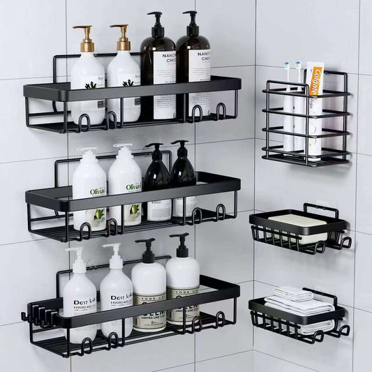 6pcs set Shower caddy shelf/Bathroom organizer | - Elegant Households KE