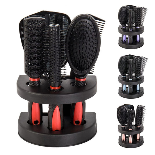 6pcs/set professional hair brushes with stand | - Elegant Households KE