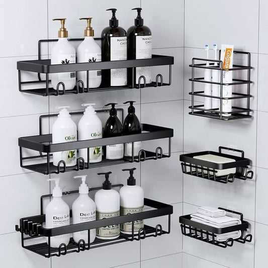 6pcs Shower Caddy shelf/Bathroom organizer
