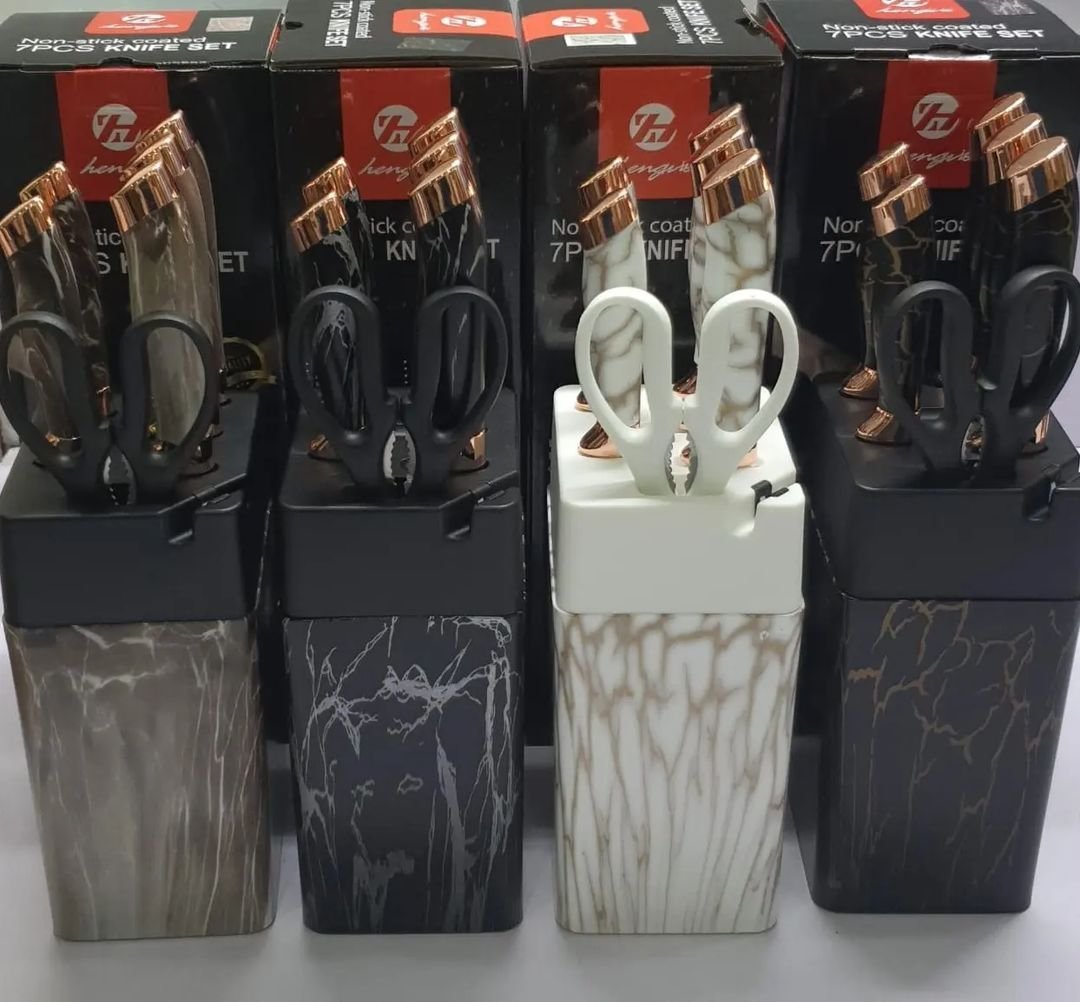 7pc Marble Profile Knife Set | - Elegant Households KE