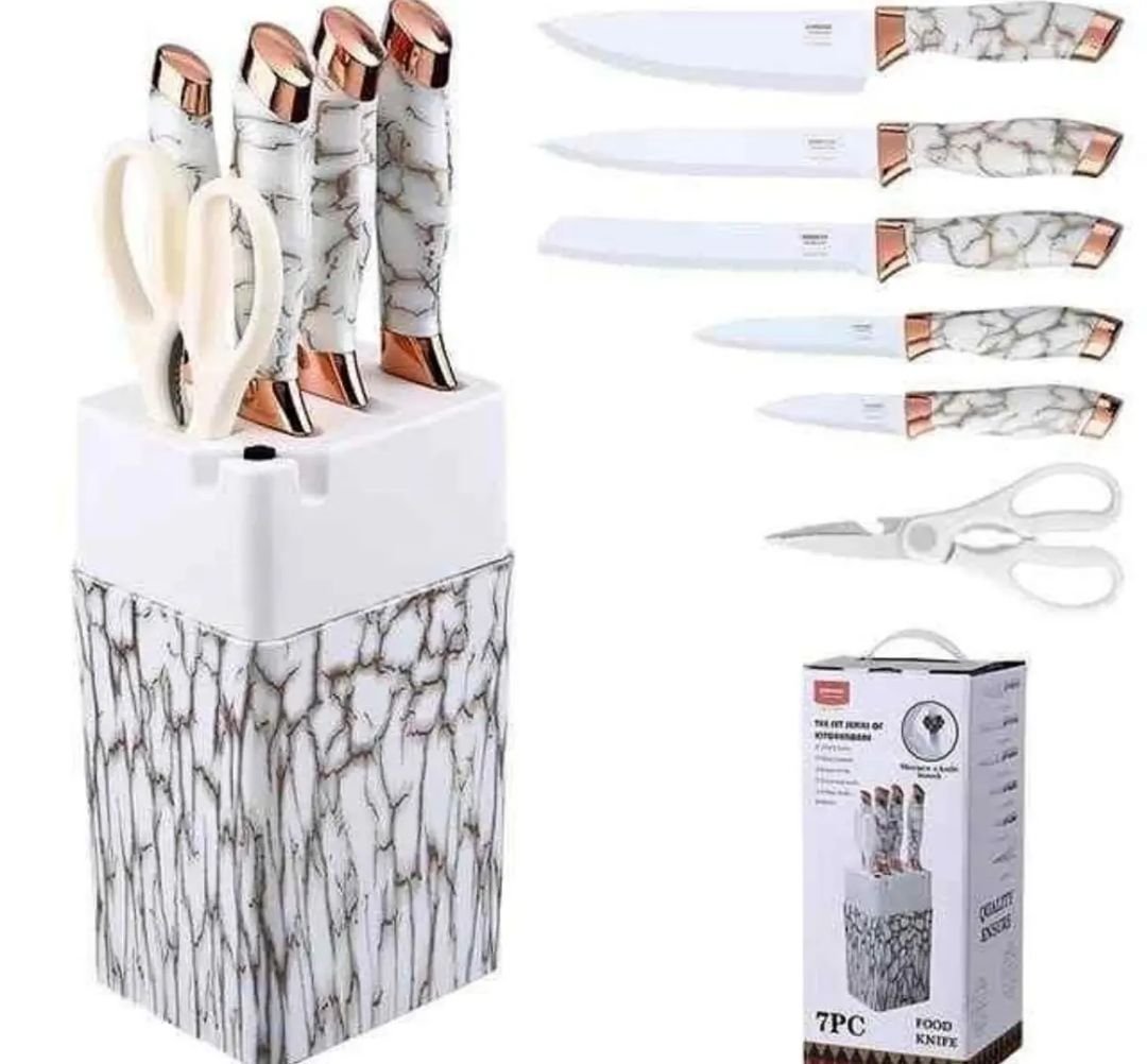 7pc Marble Profile Knife Set | - Elegant Households KE