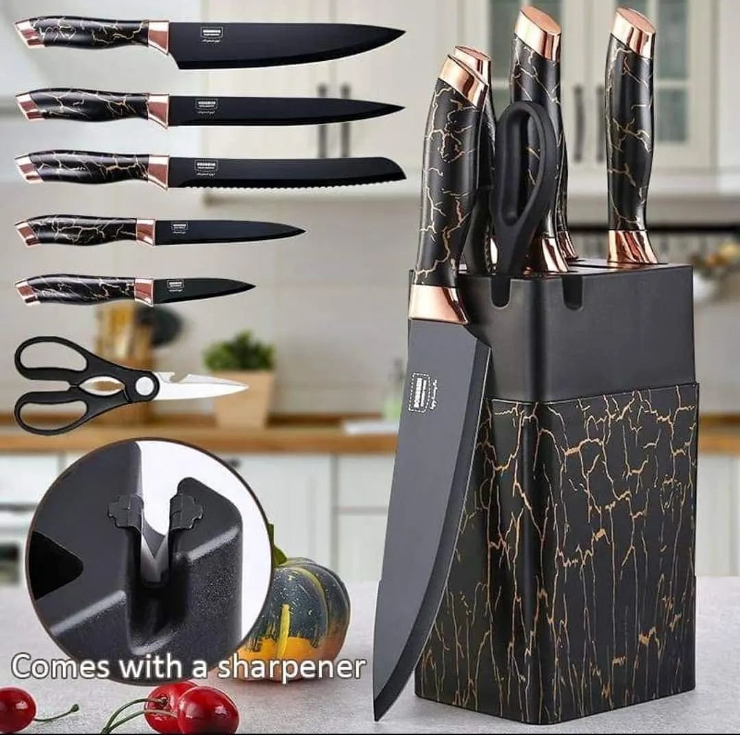 7pc Marble Profile Knife Set | - Elegant Households KE