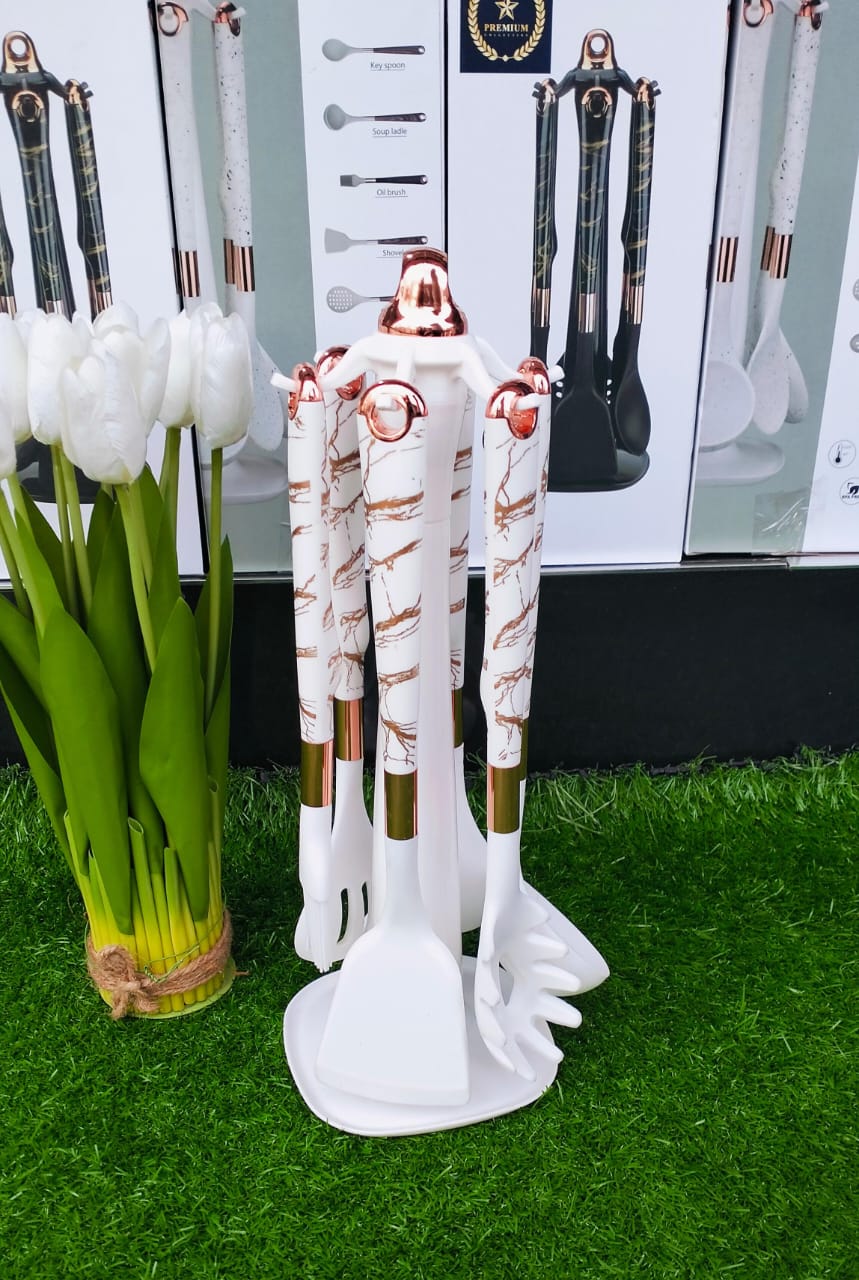 7pcs Classy Silicon spoon set | - Elegant Households KE