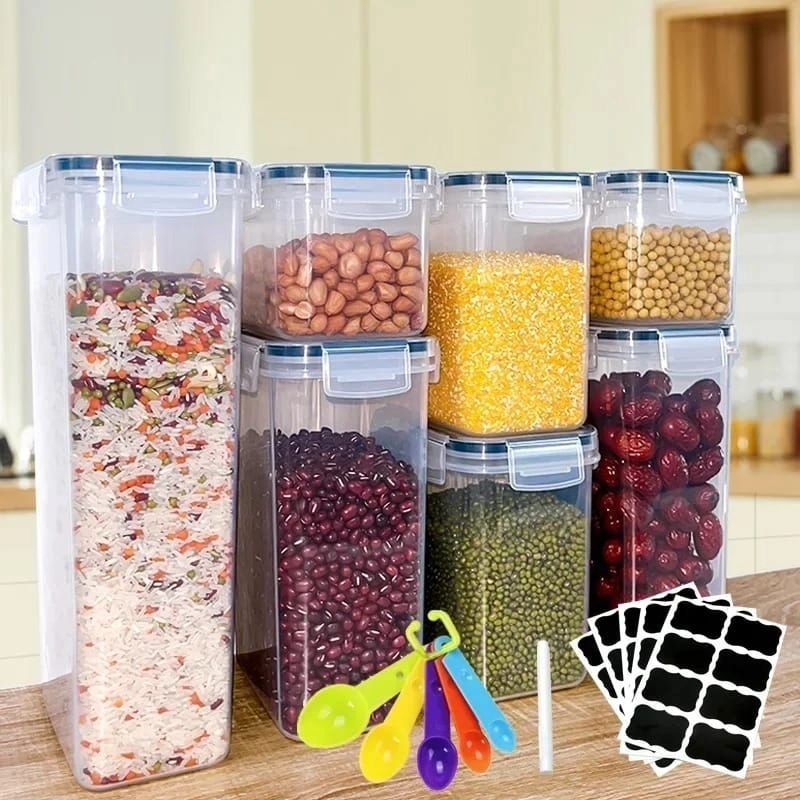 7pcs Food/Pantry Storage Containers | - Elegant Households KE