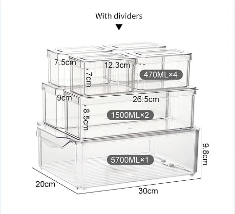 7pcs set stackable storage box | - Elegant Households KE