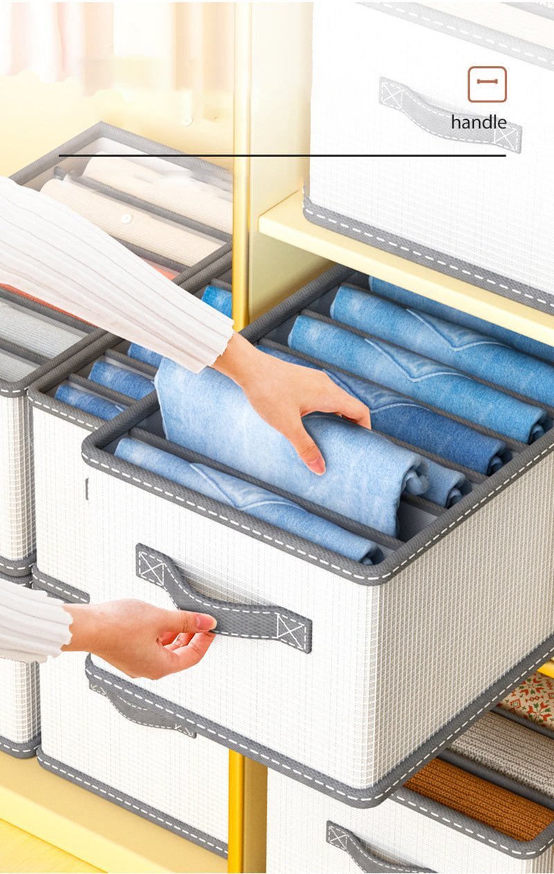 8 grid Jeans Compartment Storage Box | - Elegant Households KE