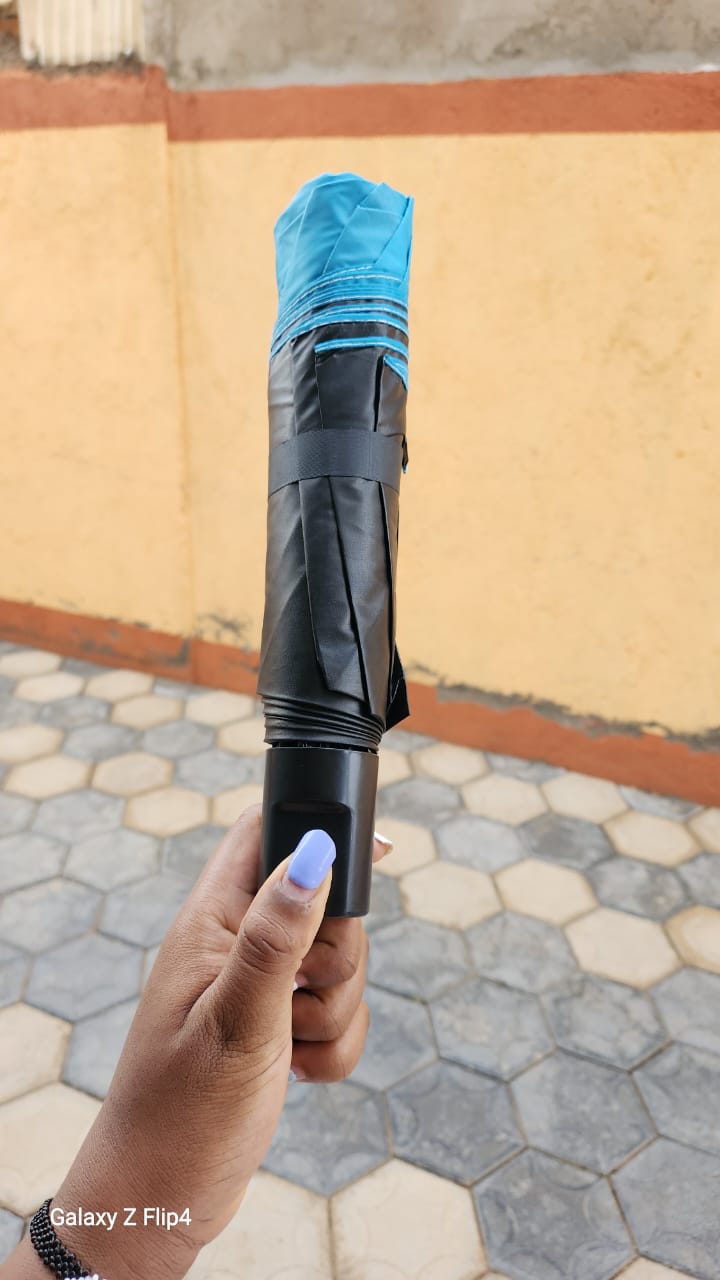 8 - Rib Windproof Travel Umbrella – Automatic Open & Close, UV Sun & Rain Protection | - Elegant Households KE