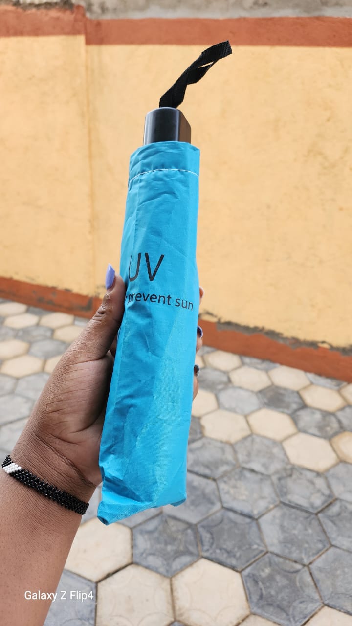 8 - Rib Windproof Travel Umbrella – Automatic Open & Close, UV Sun & Rain Protection | - Elegant Households KE