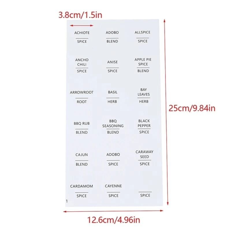 8 Sheet Pantry Stickers | - Elegant Households KE
