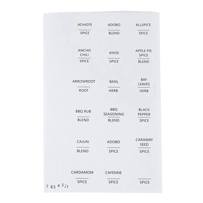 8 Sheet Pantry Stickers | - Elegant Households KE