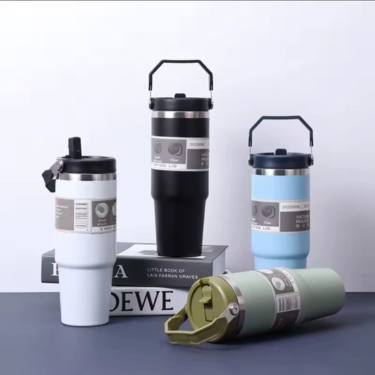 890ml Thermal coffee cup/thermos /water bottle/Themal mug with handle | - Elegant Households KE