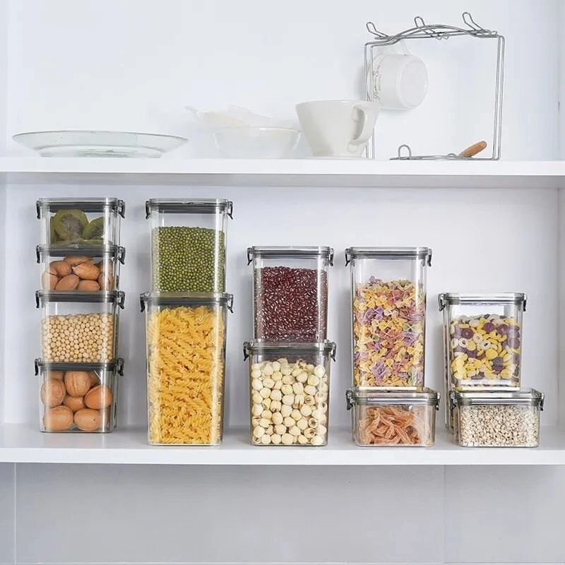 8pcs Airtight Transparent Acrylic Storage Container | - Elegant Households KE