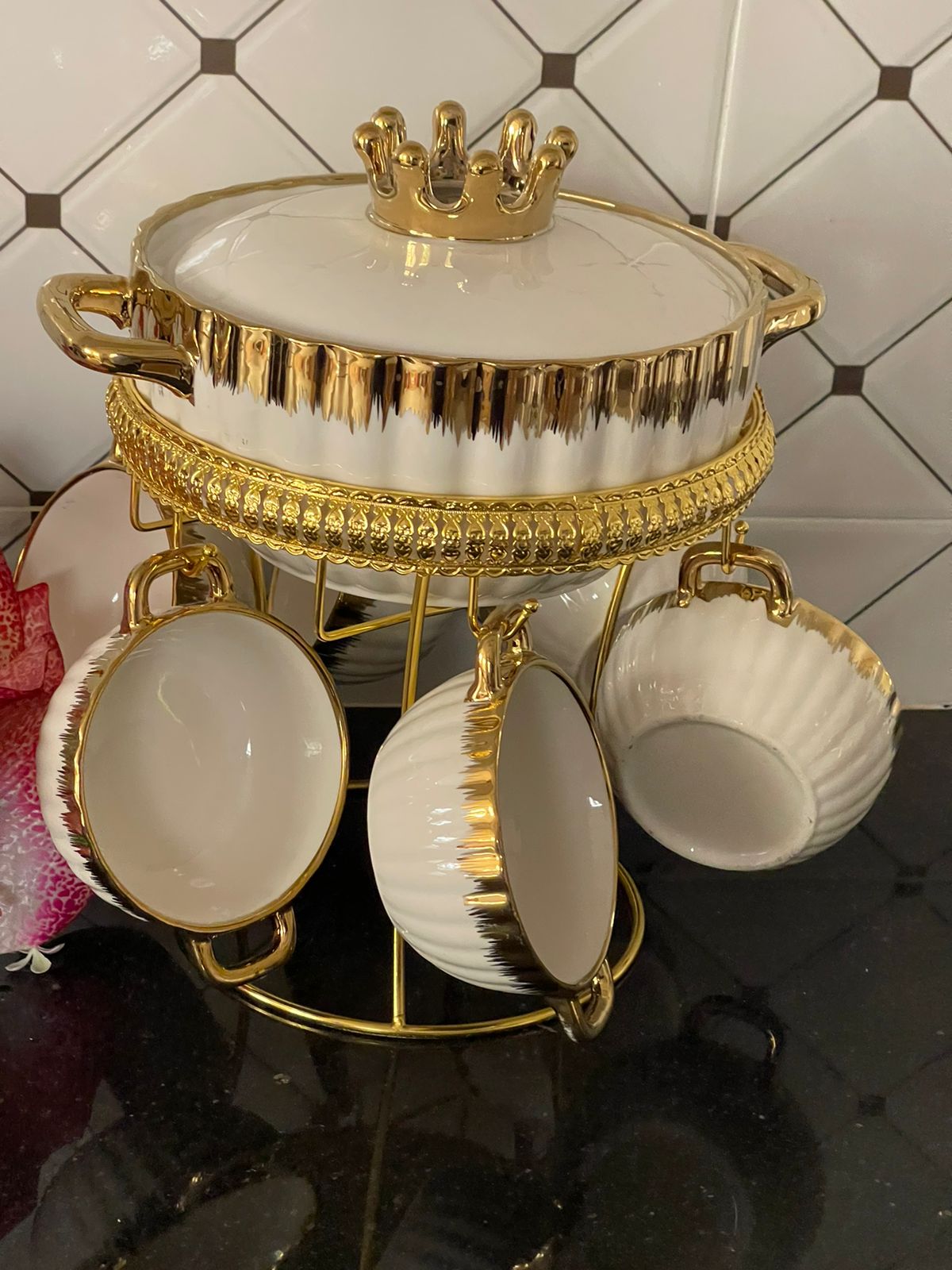 8pcs ceramic Soup set | - Elegant Households KE