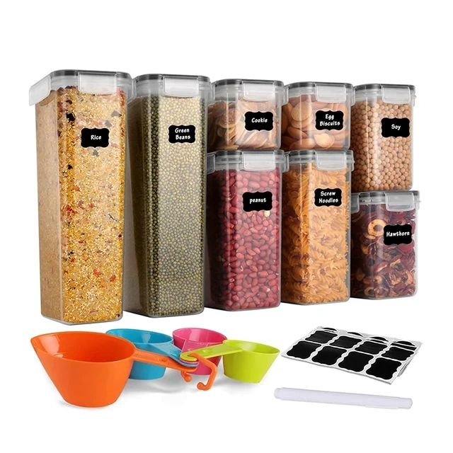 8pcs Food/Pantry Storage Containers | - Elegant Households KE