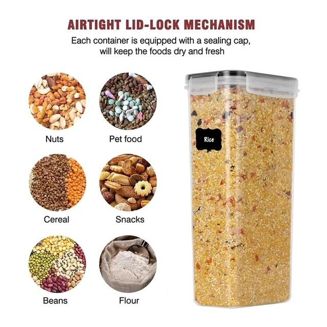 8pcs Food/Pantry Storage Containers | - Elegant Households KE