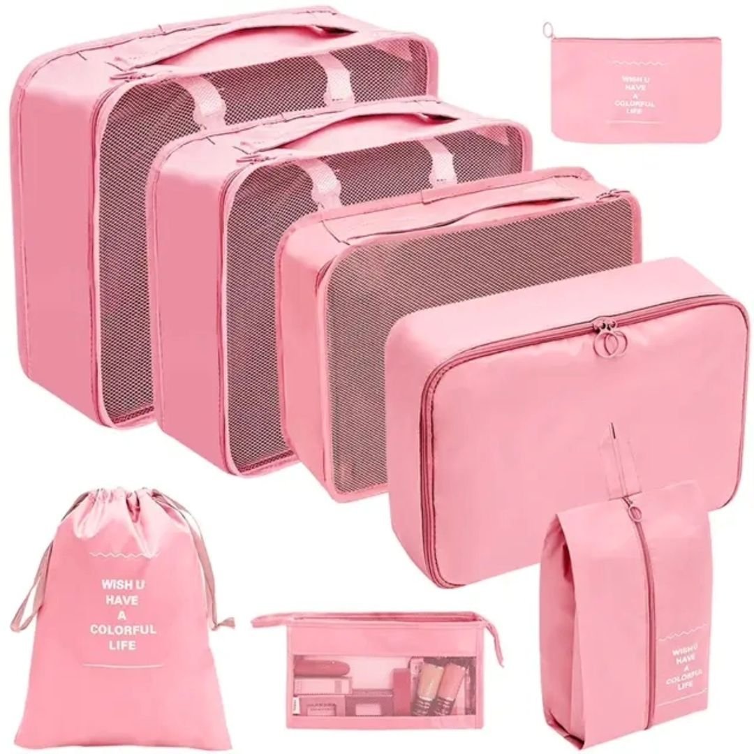 8pcs Luggage Travel Organizers For Suitcase With Toiletry Case | - Elegant Households KE