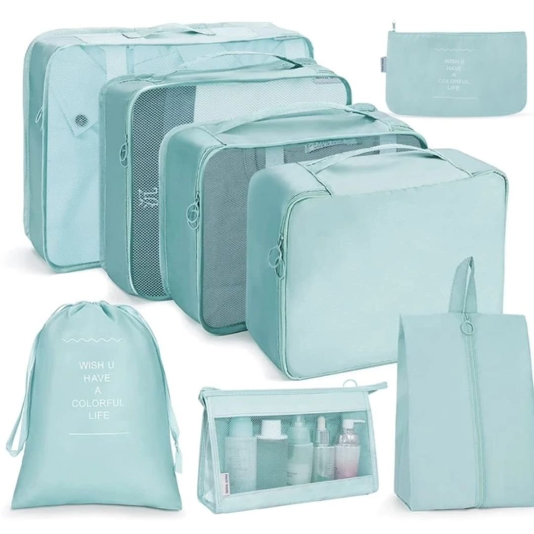 8pcs Luggage Travel Organizers For Suitcase With Toiletry Case | - Elegant Households KE