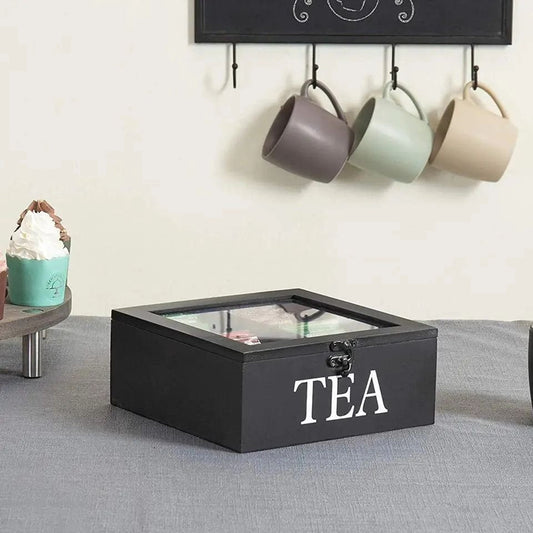 9 Grid Tea Bags Organizer Box | - Elegant Households KE