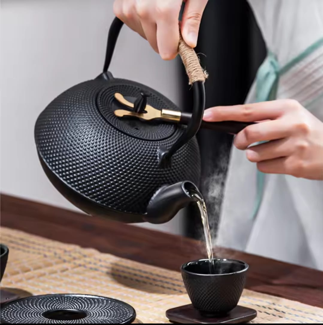 900ml Cast Iron Set Teapot Japanese Tea Tetsubin Pot | - Elegant Households KE