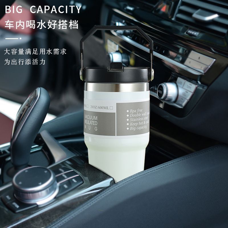900ml Thermal coffee cup/thermos /water bottle/Themal mug with handle | - Elegant Households KE
