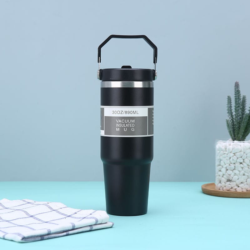 900ml Thermal coffee cup/thermos /water bottle/Themal mug with handle | - Elegant Households KE