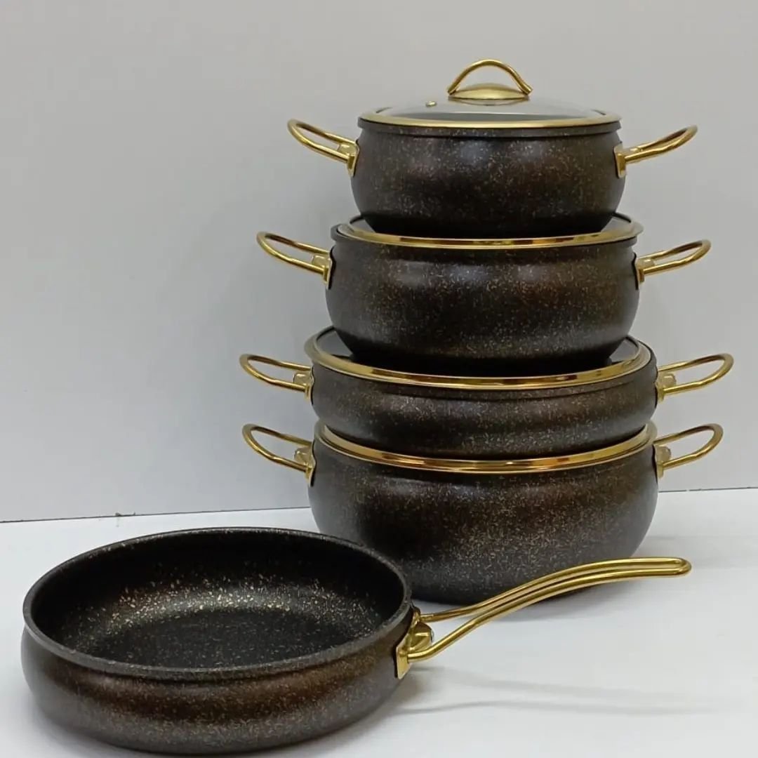 9pcs Granite Coating Kitchen Cookware Set | - Elegant Households KE