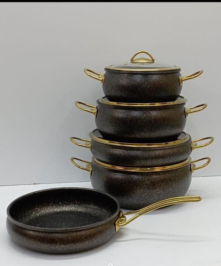 9PCS GRANITE COATING KITCHEN COOKWARE SET | - Elegant Households KE