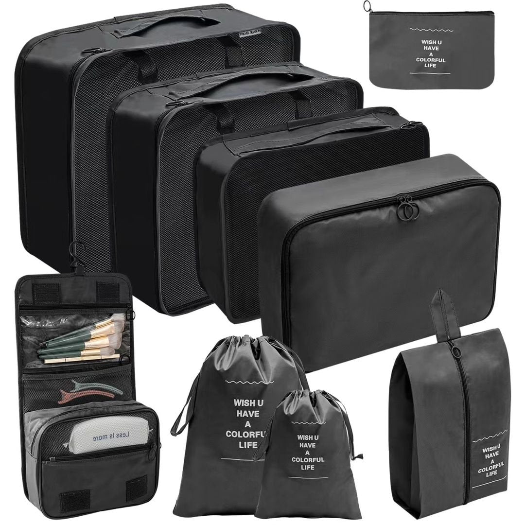 9pcs Luggage Travel Organizers For Suitcase | - Elegant Households KE
