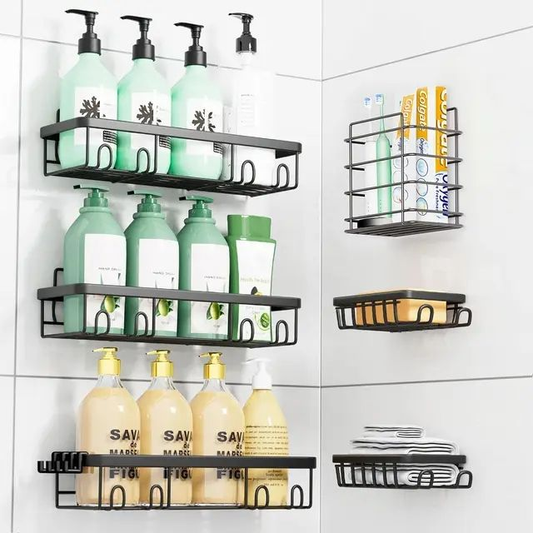 6pcs Shower Caddy shelf/Bathroom organizer