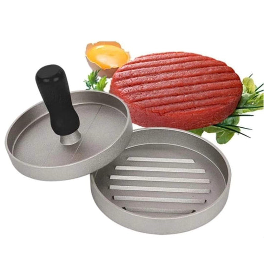 Stainless steel burger press